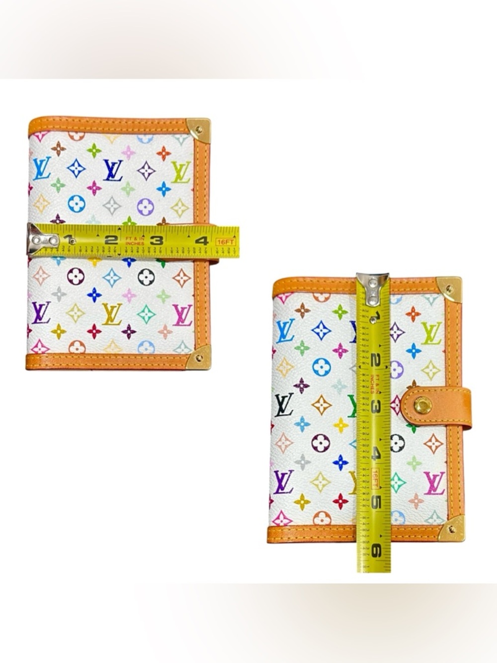 Louis Vuitton Murakami Multicolor White Leather Agenda PM w.Dust Bag & Stickers - Picture 13 of 16